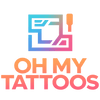 Logo of 'Oh My Tattoos' temporary tattos website